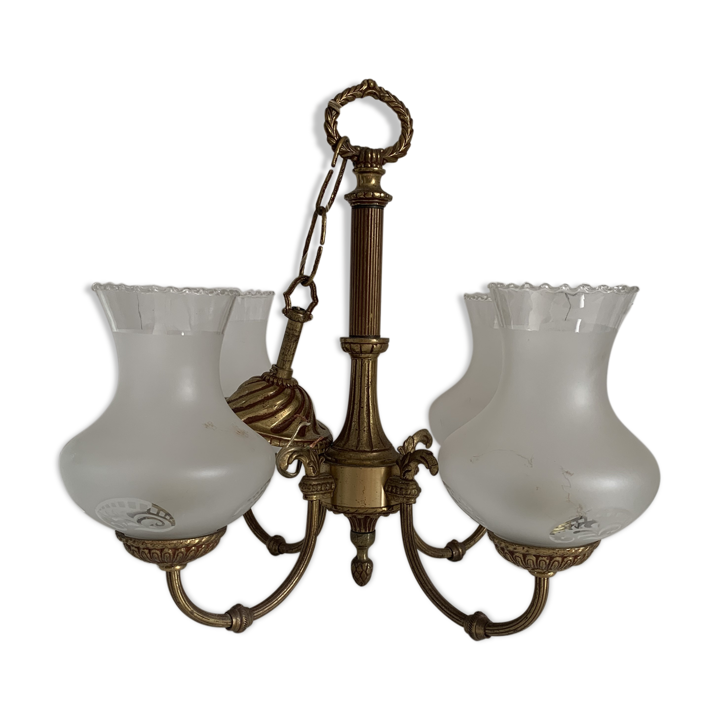 Brass chandelier