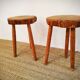 Pair of brutalist stools