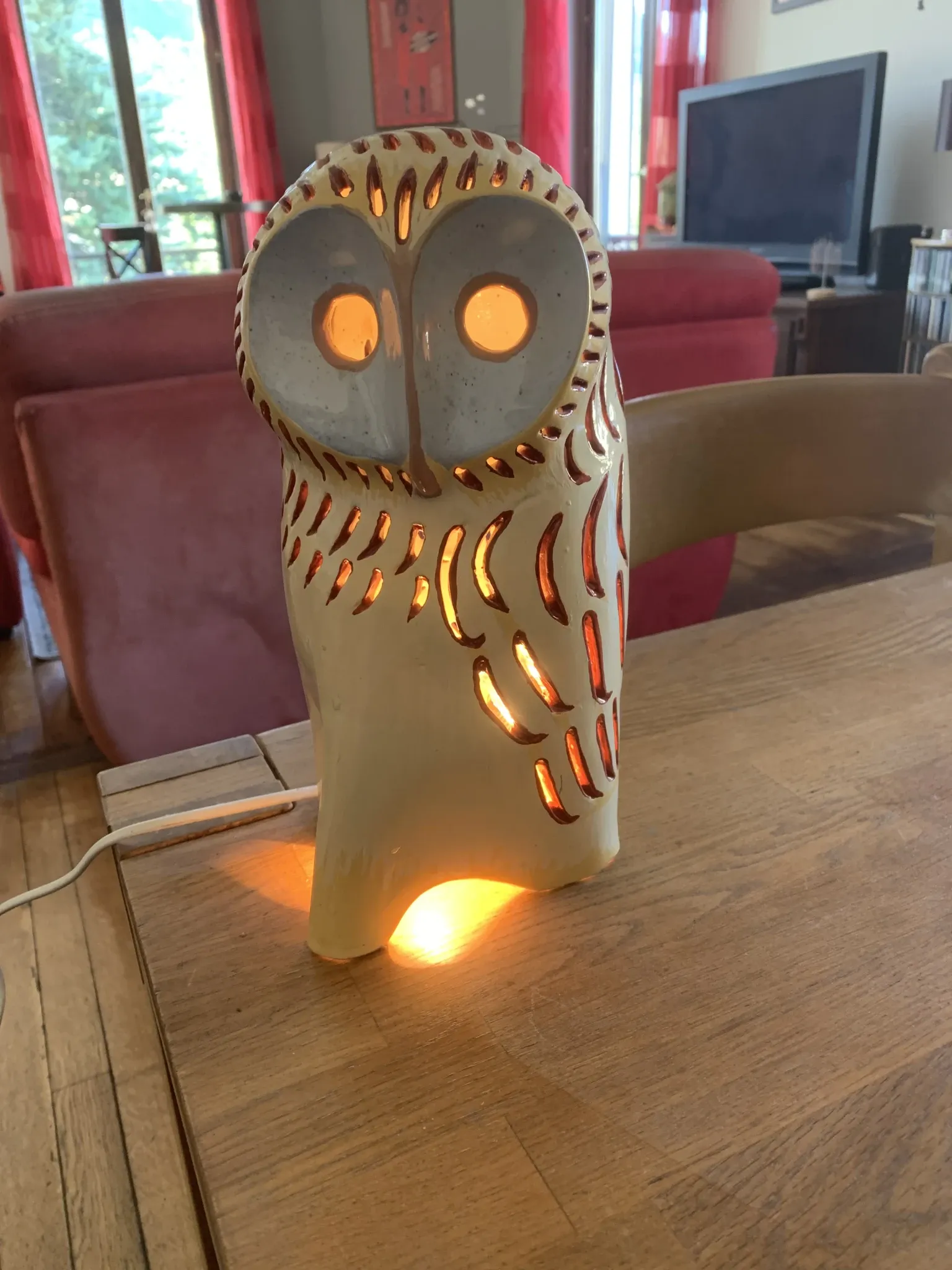 Zoomorphic night light by Jean Austruy
