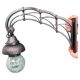 Black Art Nouveau wall lamp