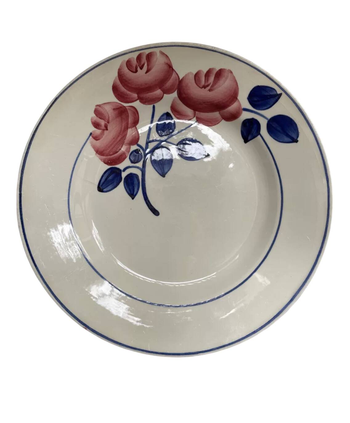 Dessert plates with rose decoration HBCM