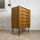 Scandinavian chest of drawers 6 vintage oak drawers, 60s