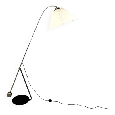 Lampadaire à contrepoids avec abat-jour parapluie années 1970-80