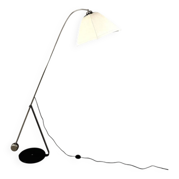 Lampadaire à contrepoids avec abat-jour parapluie années 1970-80