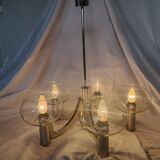 5-branched chandelier by Sciolari, Italy, space age, 1970