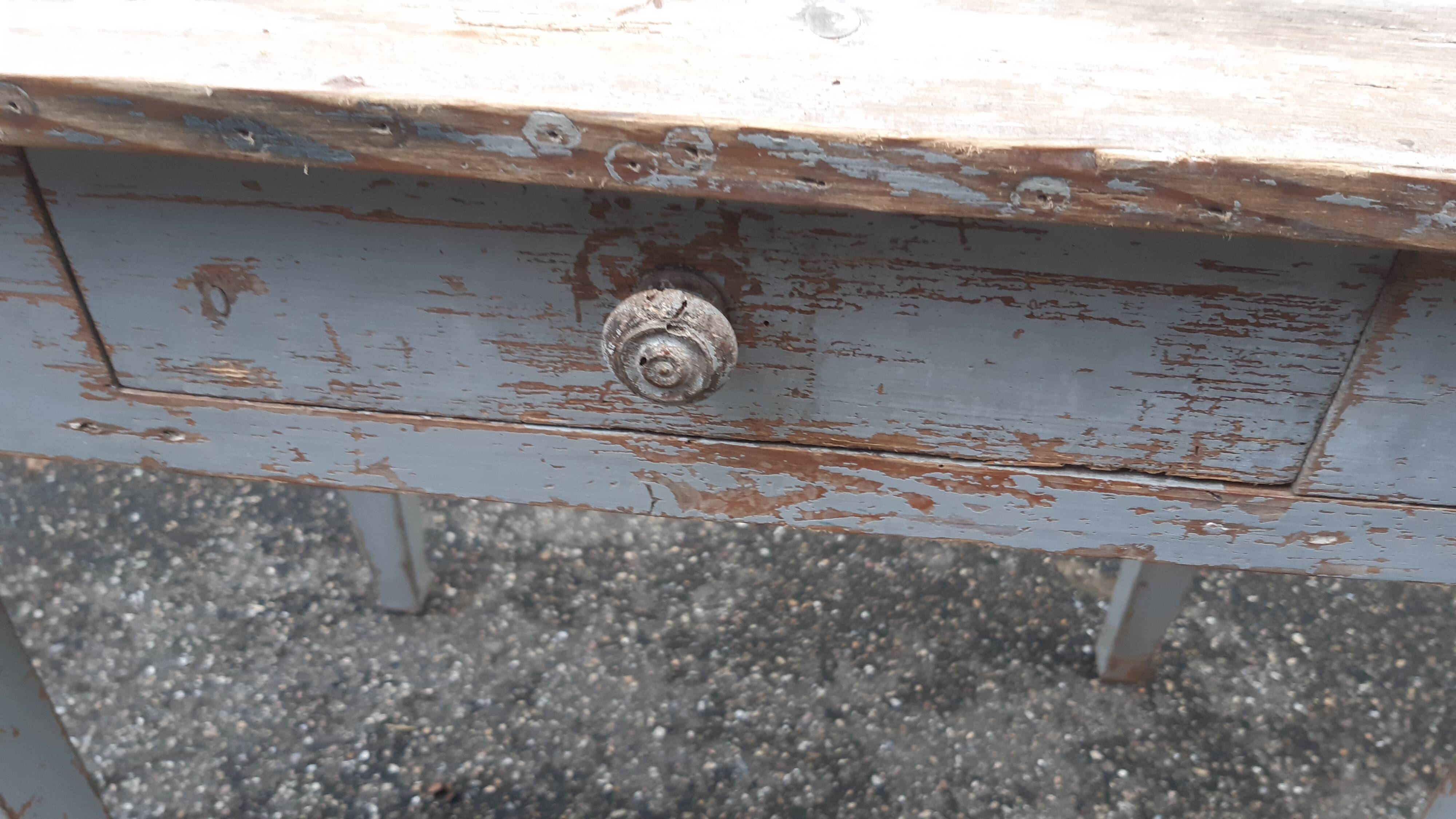 Desk in patinated wood, early 20th century