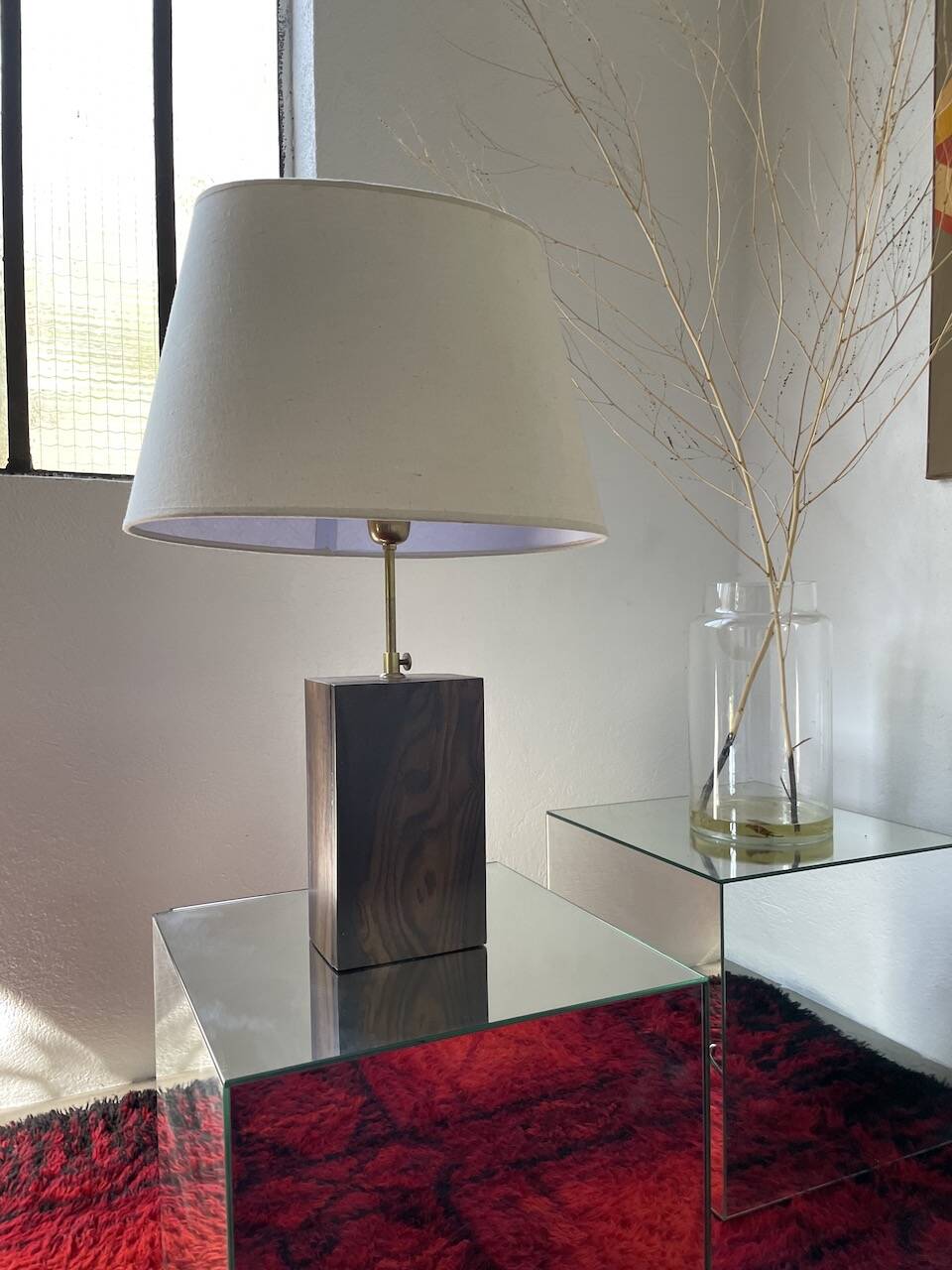 1950s wooden table lamp