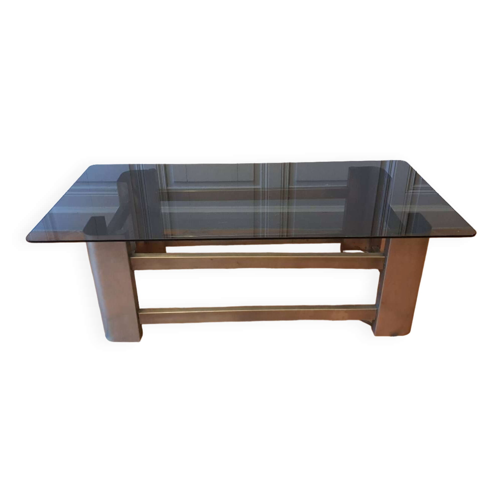 Stainless steel coffee table 1970