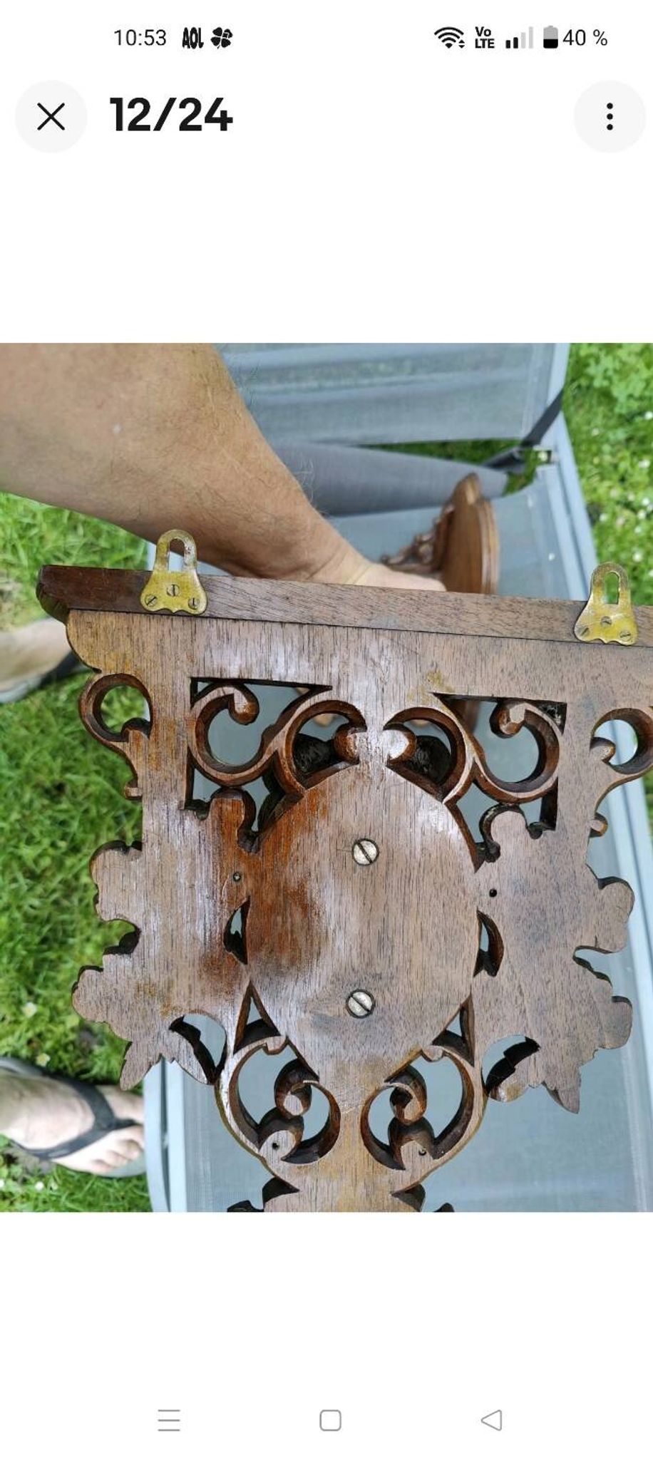 2 magnificent consoles/shelves in carved wood "FROM THE BLACK FOREST"
