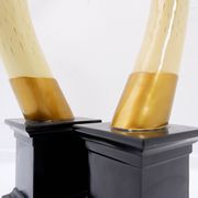 Paire de fausses défenses d'éléphant - 20ème siècle H:82cm