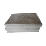 Set of 7 white damask towels