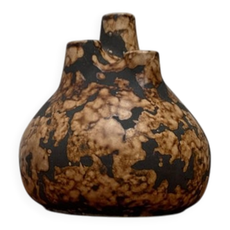 Vase Modèle 25 en Céramique Brutaliste Milieu du Siècle de Pan Keramik (P-Keramik), Allemagne de l'Ouest, Années 1960