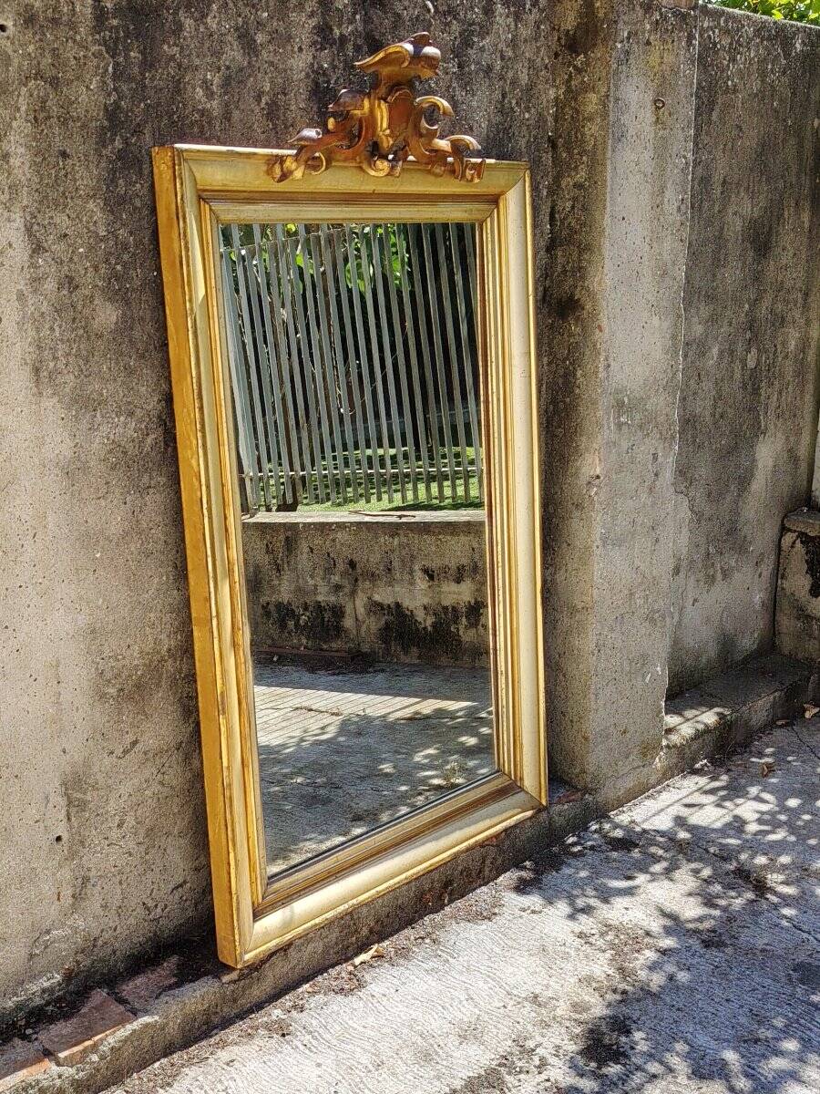 Large mirror/19th-century wooden frames, gilded.