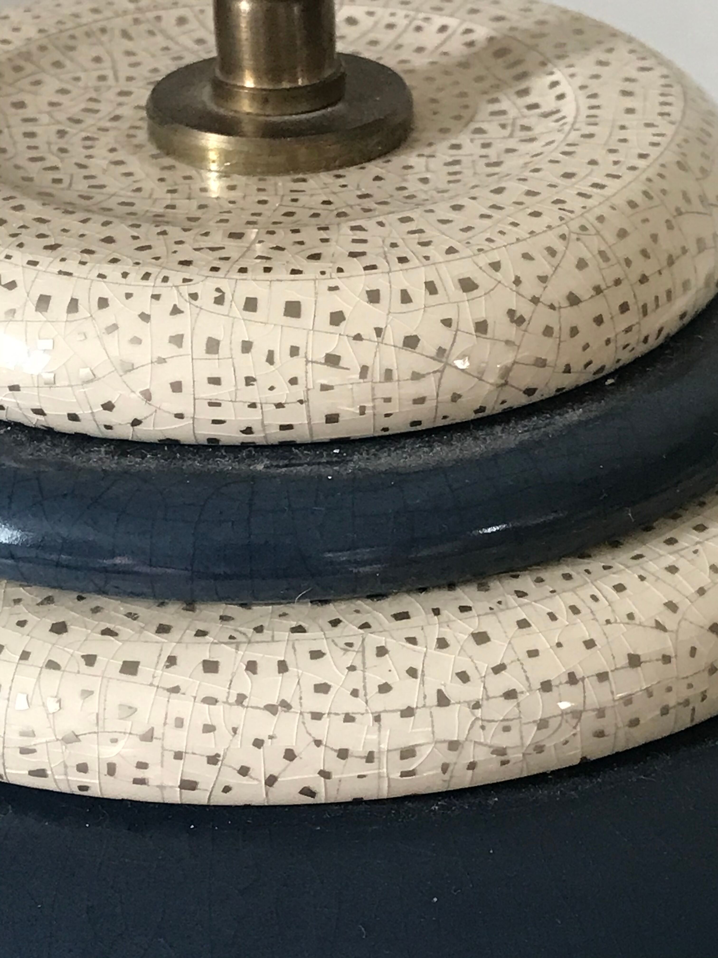 Kostka cracked ceramic lamp