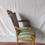Armchair to the queen Louis XVl style gilded wood nineteenth century