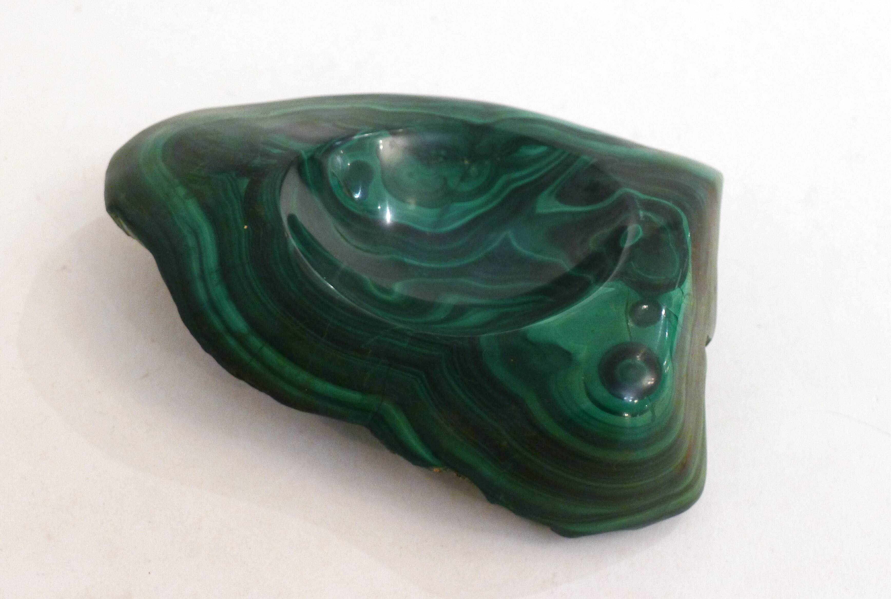 Cendrier bloc malachite