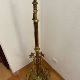 Lampadaire en laiton massif  antique en laiton, XIXe siècle