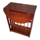 Antique Wooden Nightstand Side Table Folding Shelf Wine Magazine Rack