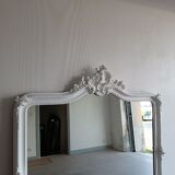 Antique mirror with pediment 158x118 cm