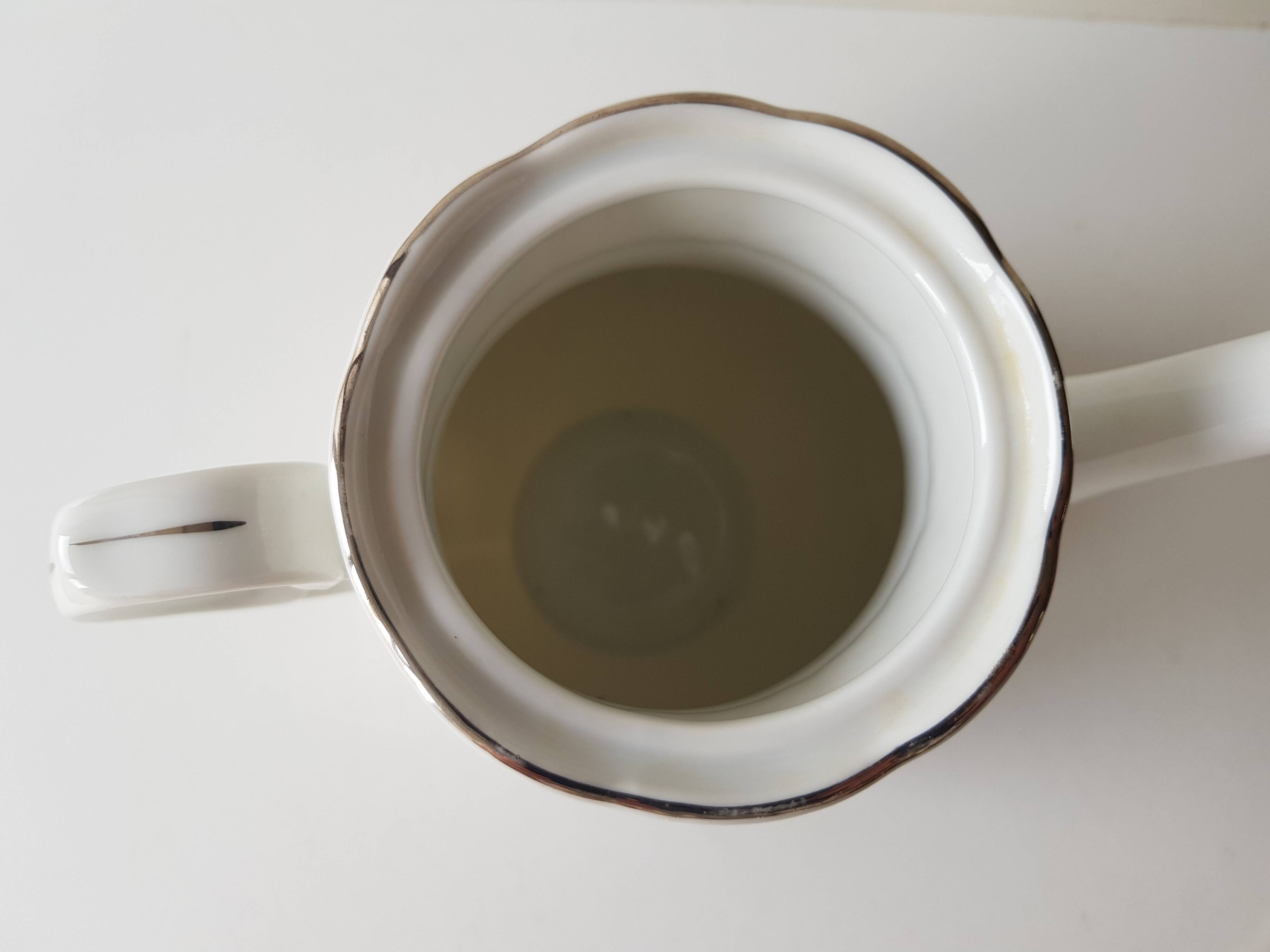 Blue floral teapot in fine bohemian porcelain signed TK Thun