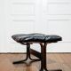 Siesta armchair and black leather ottoman by Ingmar Relling for Westnofa, Norway.