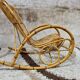 Rocking-chair rattan bamboo 60s