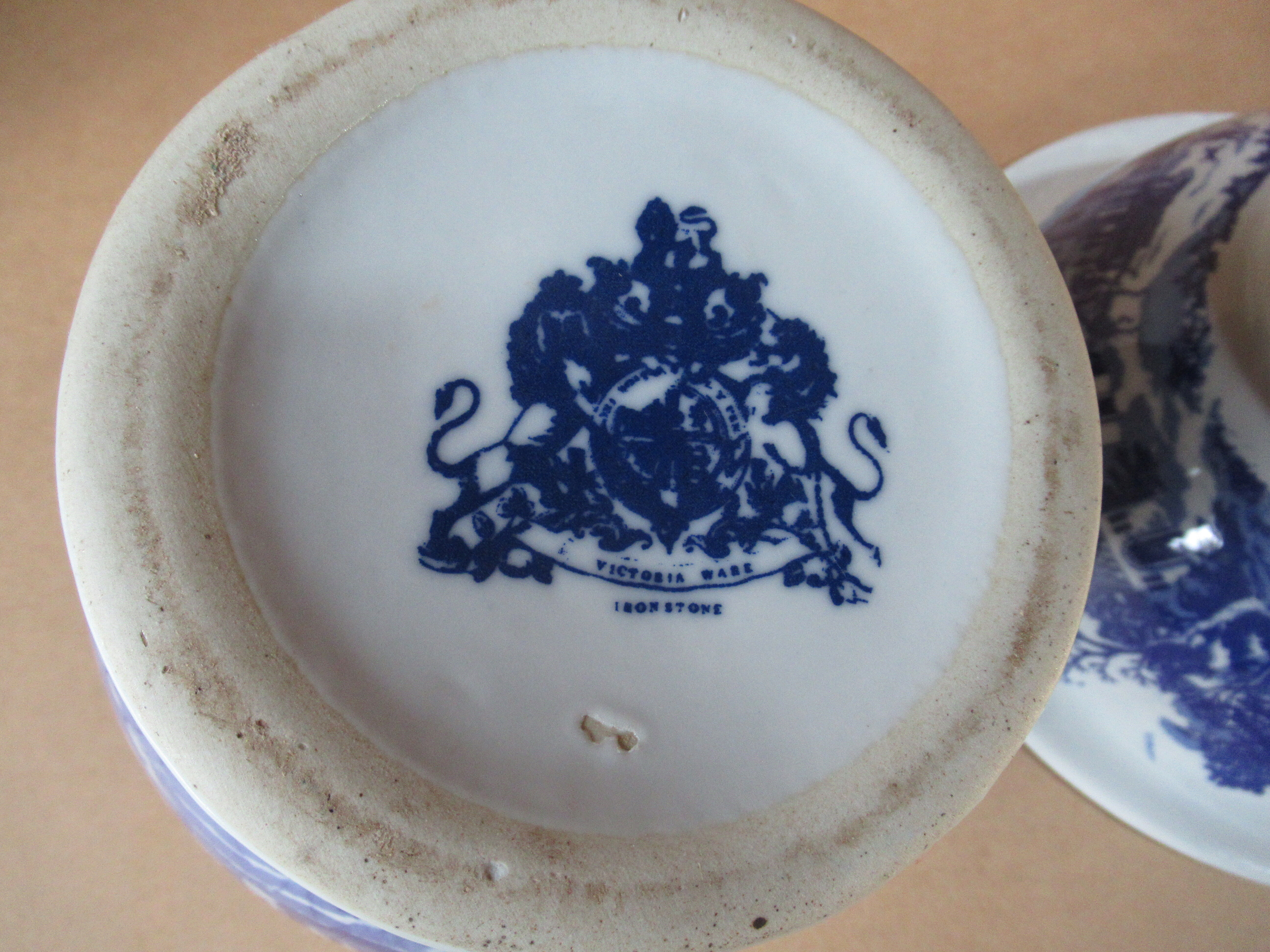 Vasque & broc faïence victoria ware ironstone début xxème