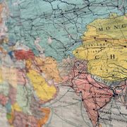 Karl Wenschow German 1950’s Very Large Canvas Map