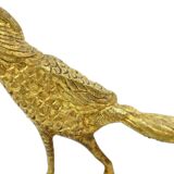 Art Deco Statue Pheasant Sculpture Gilded Bronze Marble 1920s