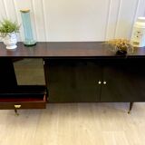 Vintage enfilade design 60s/70s – wood and black lacquer