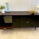 Enfilade vintage design années 60 / 70 – bois et laque noire