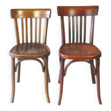 2 wooden bistro chairs 1950, Fischel, Baumann
