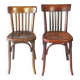 2 chaises bistrot bois 1950, Fischel, Baumann