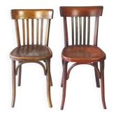 2 wooden bistro chairs 1950, Fischel, Baumann