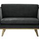 Canape 120 cm chic grey velvet