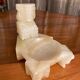 Rare antique alabaster ashtray, South American