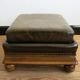 English Chesterfield style leather footrest