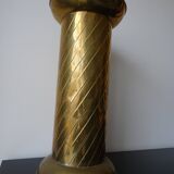 Pedestal column in vintage gilded metal