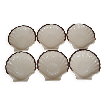 6 Coupelles coquillage céramique Emile Henry