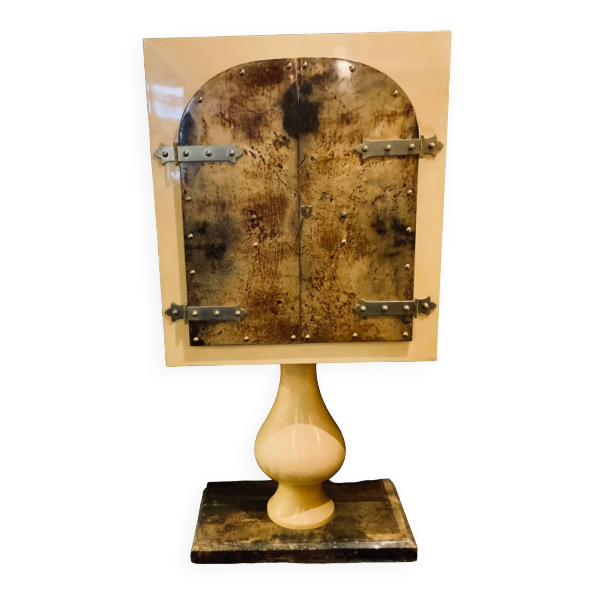 "Bar Cabinet in Parchment, Italian Design by Aldo Tura from the 1960s"