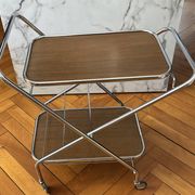 Vintage rolling dessert trolley