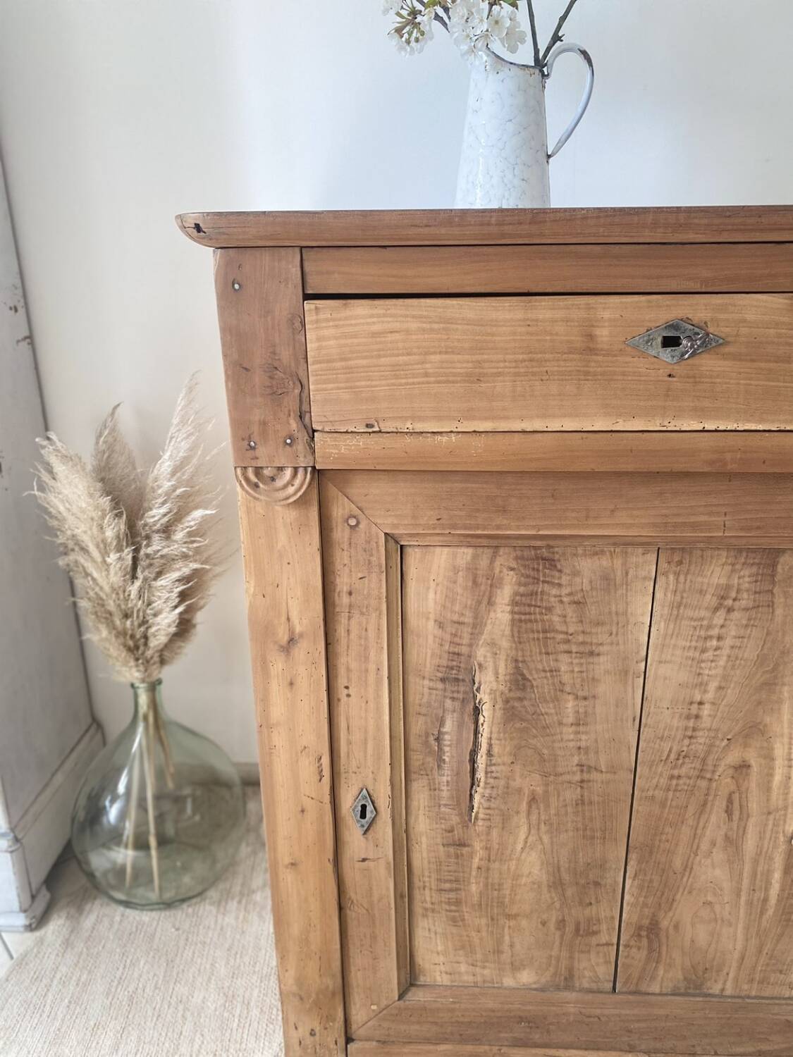 Rustic buffet, jam jar