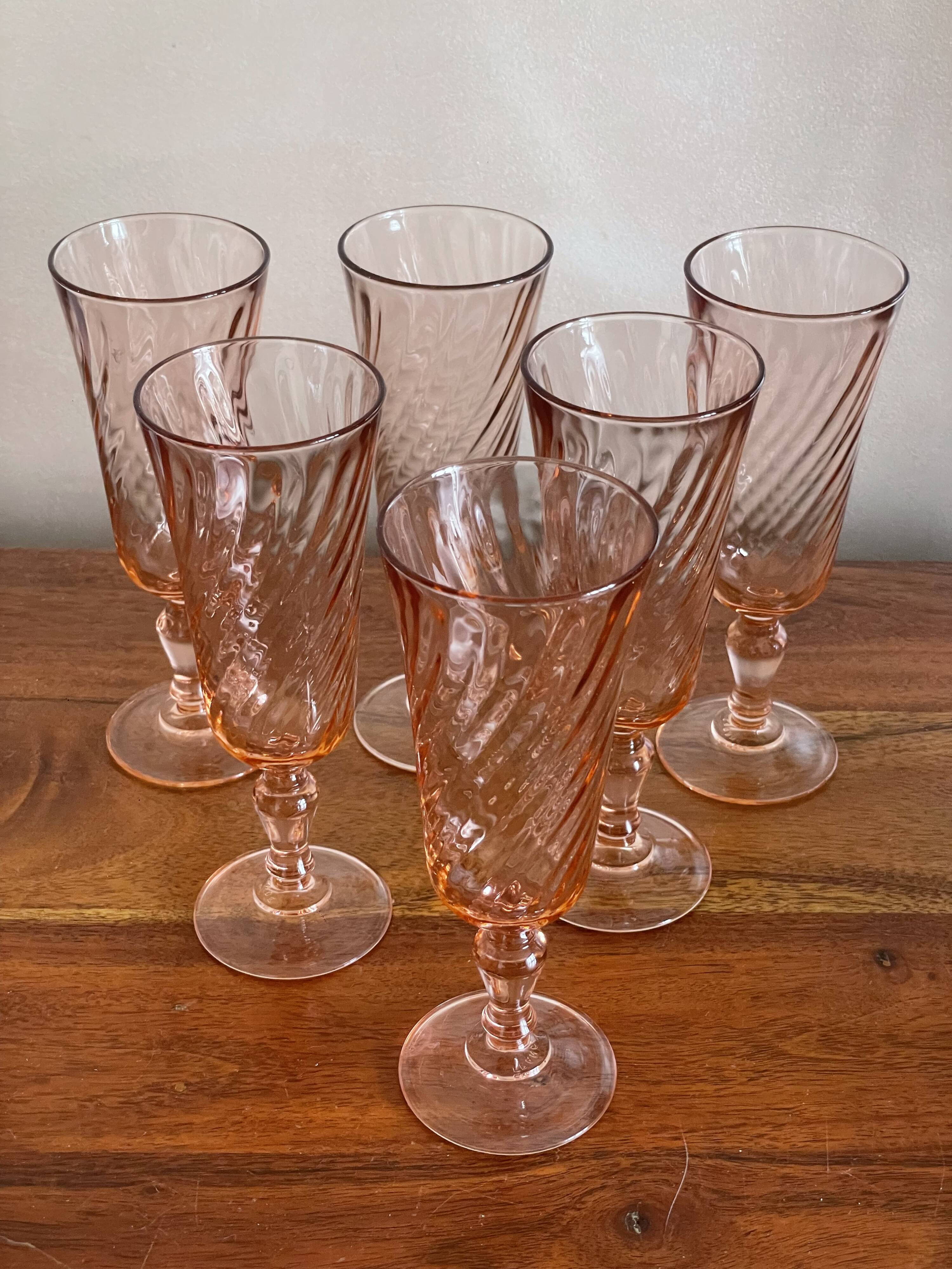 6 Rosaline champagne flutes