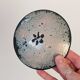 Enamelled copper bowl in pink and purple, abstract design from the 1960s.