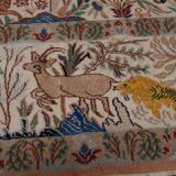 Oriental Persian carpet handmade vintage Dwarf
