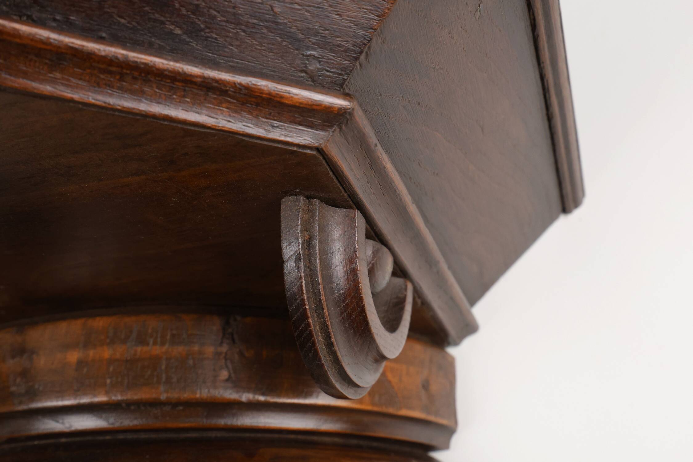19th Century Art Deco Architectural wall mounted console in oak, France