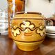Ocher glazed ceramic vase