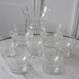 Set of 8 champagne glasses 50s