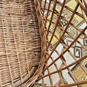 Vintage 1960s wicker rattan armchair