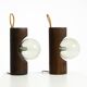 Pair of rare 1960s Temde table and wall lamps made of solid pine